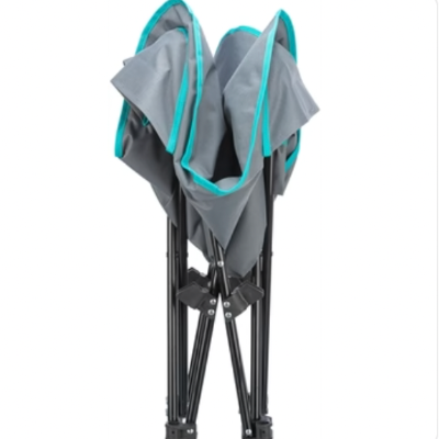 Zusammenklappbares Hundebett Dunkelgrau / Petrol - myfurryfriends.de